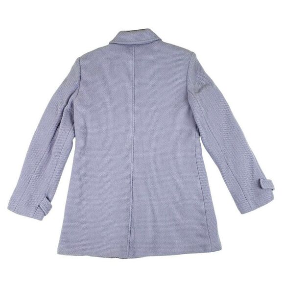 Marvin Richards Women's Medium Wool Blend Zip Up Pea Coat Purple Jacket Coat - Picture 6 of 13